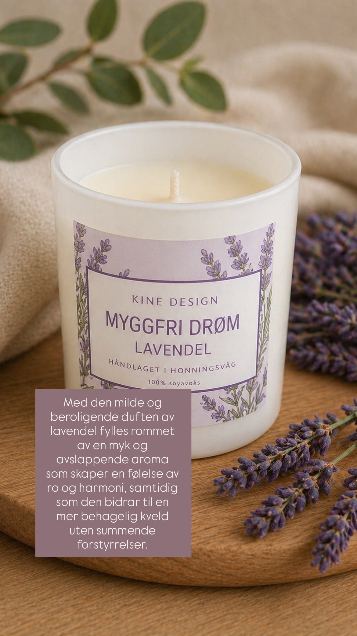 Duftlys - Myggfri drøm, lavendel