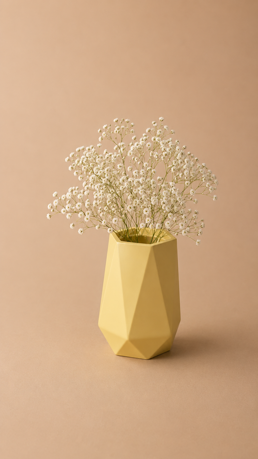 Vase, kantet, 10cm