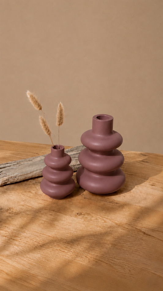 Vase, Bølge, stor - 14 cm