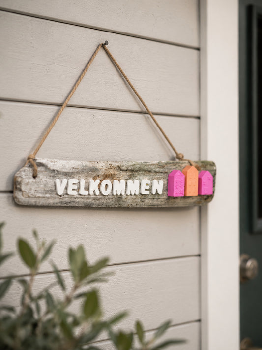 Skilt, "Velkommen" - unikt