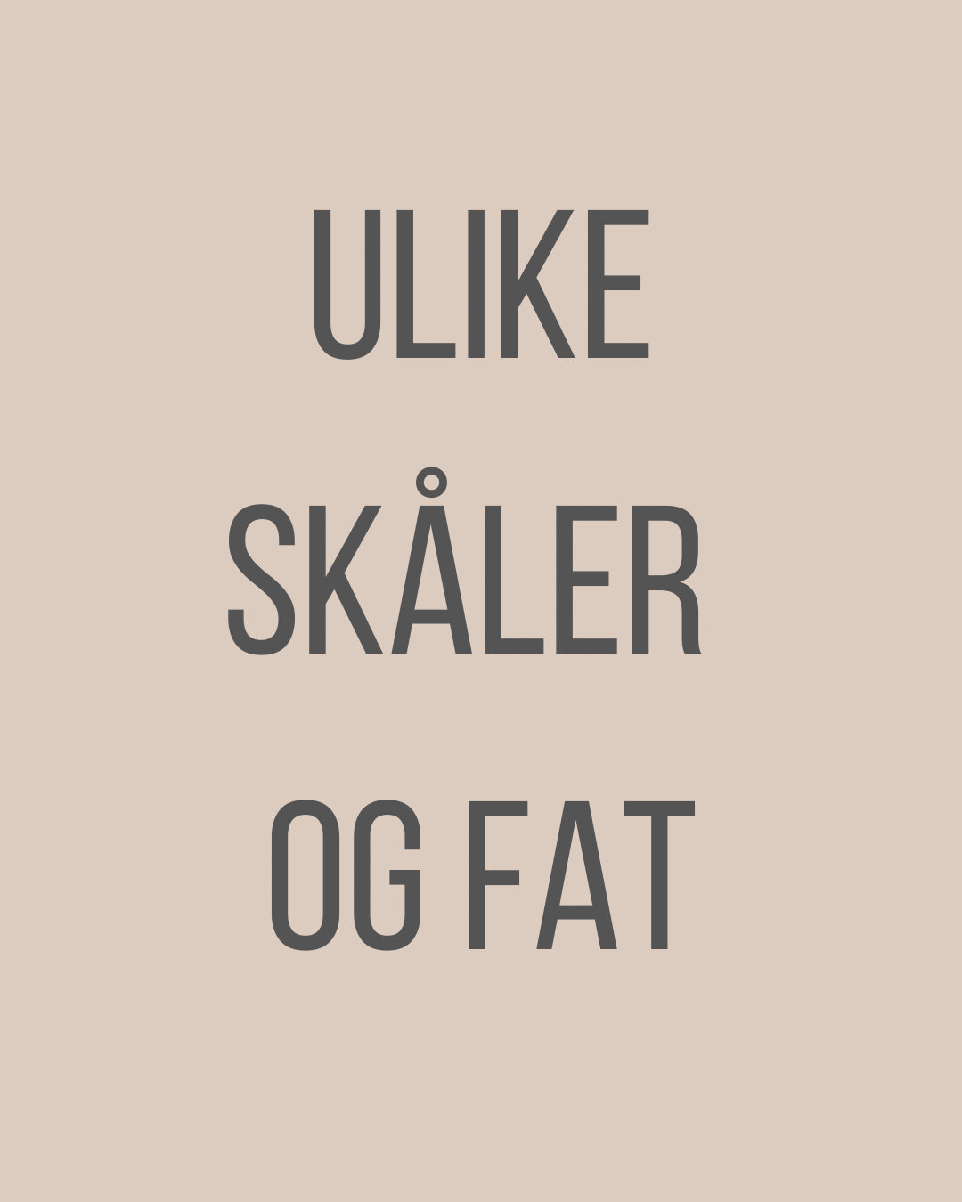 Fat og skåler