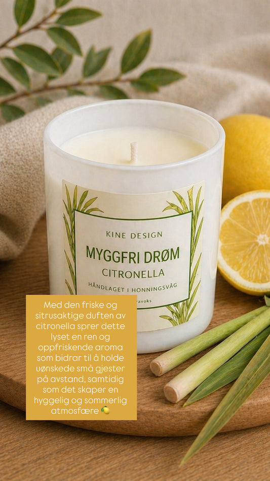 Duftlys - Myggfri Drøm, citronella