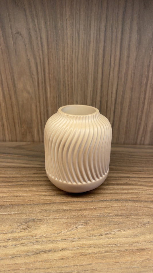 Vase, Virvel, beige