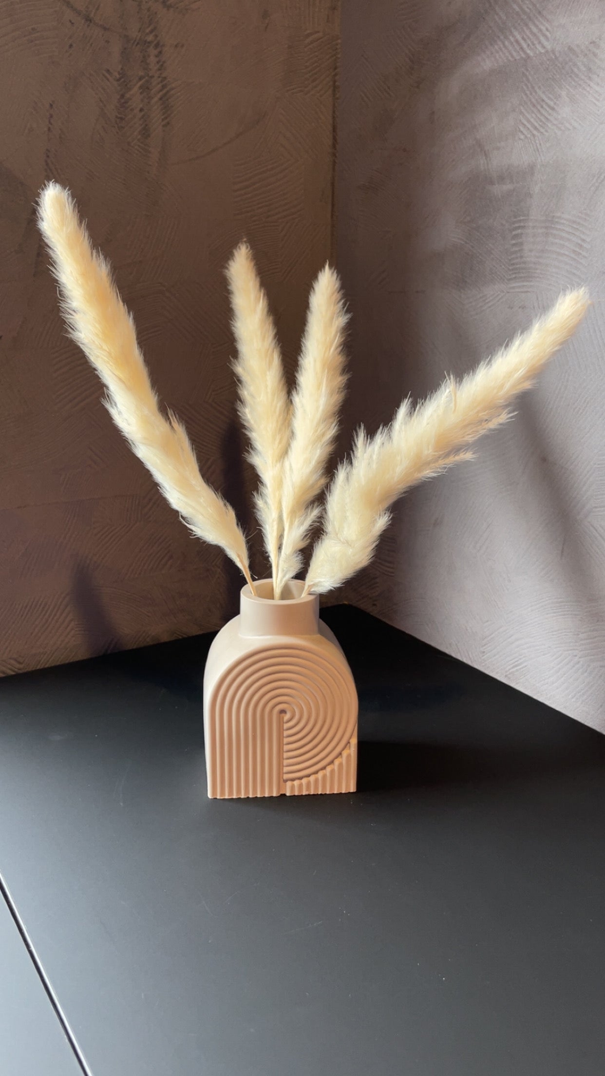 Vase, Spinn, beige, 9cm